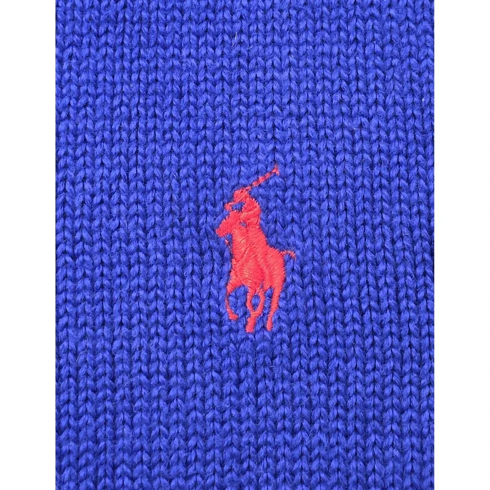 Polo Ralph Lauren Mens Size L Blue Long Sleeve 1/4‎ Zip Pullover Sweater